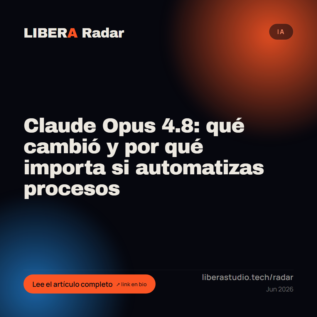 Claude Opus 4.8: qué cambió y por qué importa si automatizas procesos